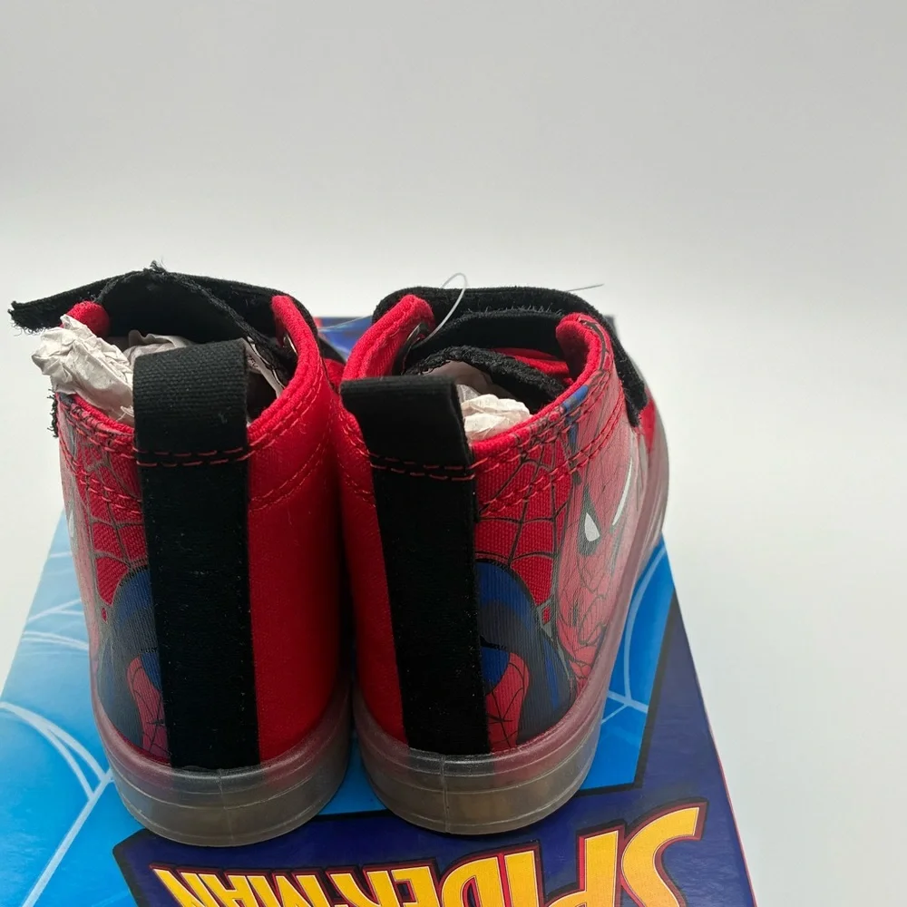 NWB Spiderman Kids High-Top Sneakers - Red and Black
